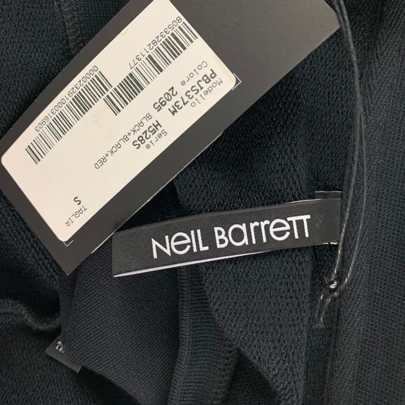 NEIL BARRETT Size S Black Red Man-Tastic Graphic Viscose Crew-Neck Sweatshirt - Picture 7 of 7